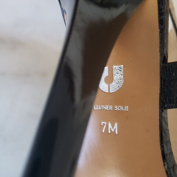 Vintage Charles Jourdan Black White Purple Iridescent Snakeskin Stiletto Heels 7 - Picture 10 of 15